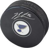 Jordan Binnington St. Louis Blues Autographed Hockey Puck - Fanatics Authentic Certified - Autographed NHL Pucks