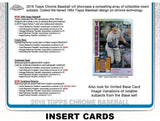 2019 Topps Chrome Baseball Series Unopened Blaster Box of Packs
