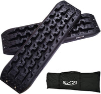 4x4 Recovery Traction Tracks (Set of 2) - Traction Mat Recovery Tool for Sand/Mud/Snow (Black)