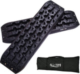 4x4 Recovery Traction Tracks (Set of 2) - Traction Mat Recovery Tool for Sand/Mud/Snow (Black)