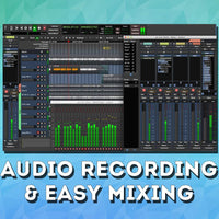 Music Editing Software for Recording Production Mixing & Beat Making Bundle - DAW, Audio Plugins, 7Gb Sound Pack on 32Gb USB (Windows PC & Mac)