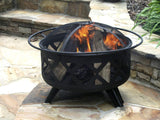 29.5” Crossfire Fire Pit | Removable Cooking Grill | Fire Pit Outdoors | Campfire Grill