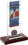 NFL New York Giants Super Bowl 46 Ticket & Game Coin Collection, 12" x 2" x 5", Black