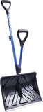 SJ-SHLV01 Shovelution Strain-Reducing Snow Shovel | 18-Inch | Spring Assisted Handle, Blue
