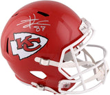 Travis Kelce Kansas City Chiefs Autographed Riddell Speed Replica Helmet - Fanatics Authentic Certified