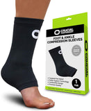 Ankle Brace Compression Support Sleeve (1 Pair) - BEST Ankle Compression Socks, Black