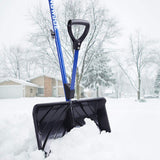 SJ-SHLV01 Shovelution Strain-Reducing Snow Shovel | 18-Inch | Spring Assisted Handle, Blue