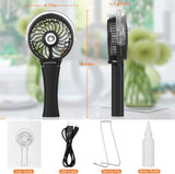 Handheld Misting Portable Hand Fan-Mini Rechargeable Battery Operated Fan