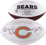 Mitchell Trubisky & Trey Burton Chicago Bears Autographed White Panel Football