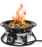 Firebowl 863 Cypress Outdoor Portable Propane Gas Fire Pit with Cover & Carry Kit