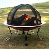 Catalina Creations 24" Heavy Duty Fire Pit, Easy Access, Hinged, Spark Screen