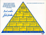 John Wooden signed Pyramid of Success PSA/DNA UCLA Coach autograph