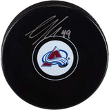 Samuel Girard Colorado Avalanche Autographed Hockey Puck - Fanatics Authentic Certified - Autographed NHL Pucks