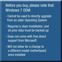 Windows 7 Professional SP1 64bit (OEM) System Builder DVD 1 Pack [Old Version]