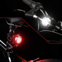 USB Rechargeable Bike Light Set,Super Bright Front Headlight and Free Rear LED Bicycle Light