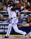 Dansby Swanson Signed 8x10 Atlanta Braves Bat Photo BAS