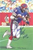 Thurman Thomas Autographed/Signed Buffalo Bills Goal Line Art Blue HOF