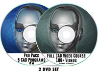 CAD Software 3D 2D Design Animation Modeling Drawing Drafting Architecture Viewer for Beginner & Pro Windows / Mac 2019 {2 DVD Set}