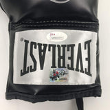 Autographed/Signed George Foreman Black Everlast Boxing Glove JSA COA Auto