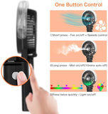 Handheld Misting Portable Hand Fan-Mini Rechargeable Battery Operated Fan