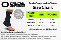 Ankle Brace Compression Support Sleeve (1 Pair) - BEST Ankle Compression Socks, Black