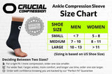 Ankle Brace Compression Support Sleeve (1 Pair) - BEST Ankle Compression Socks, Black