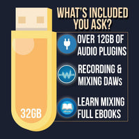 Audio Plugins Bundle for Software VST AU AAX Music Synth Delay Virtual Instruments Windows & MAC for FL Studio, Ableton Live, Pro Tools (32Gb USB)