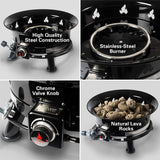 Firebowl 883 Mega Outdoor Propane Gas Fire Pit with UV and Weather Resistant