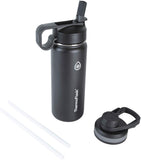Thermoflask 50055 Double Stainless Steel Insulated Water Bottle, 18 oz, Black