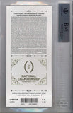 Deshaun Watson Autographed 2017 National Championship Game Gold Ticket Clemson Tigers Beckett BAS