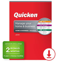 Quicken Home & Business 2019 Personal Finance & Small Business Software [PC Download] 1-Year Subscription + 2 Bonus Months [Amazon Exclusive]