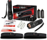 LED Tactical Flashlight S1000 [2 PACK] - High Lumen, Zoomable, 5 Modes