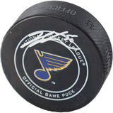 Jordan Binnington St. Louis Blues Autographed Official Game Puck - Fanatics Authentic Certified - Autographed NHL Pucks