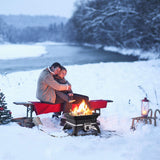 Gas Fire Pit, 18.7 Inch 50,000 BTU Auto-Ignition Portable Propane Fire Pit with Cover