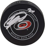 Sebastian Aho Carolina Hurricanes Autographed Official Game Puck - Fanatics Authentic Certified - Autographed NHL Pucks