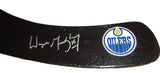 Wayne Gretzky Autographed Edmonton Oilers Logo Black Stick Blade W/PROOF, Picture of Wayne Signing For Us, Edmonton Oilers, Los Angeles Kings