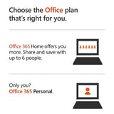 Microsoft Office 365 Personal | 12-month subscription, 1 person, PC/Mac Key Card