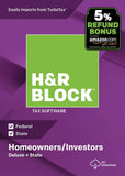 H&R Block Tax Software Deluxe + State 2018 with 5% Refund Bonus Offer [Amazon Exclusive] [PC Download]