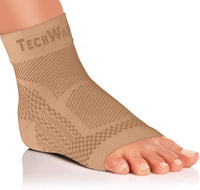 Ankle Brace Compression Sleeve - Relieves Achilles Tendonitis, Joint Pain. Beige