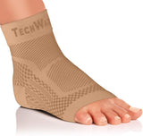 Ankle Brace Compression Sleeve - Relieves Achilles Tendonitis, Joint Pain. Beige