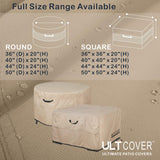 Patio Fire Pit Table Cover Round 36 inch Outdoor Waterproof Fire Bowl Cover