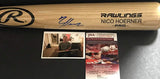 Nico Hoerner Chicago Cubs Autographed Signed Blonde Baseball Bat JSA WITNESS COA
