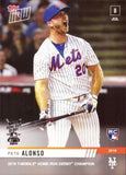 2019 Topps Now Baseball 493 Pete Alonso Rookie Card - 2019 Home Run Derby Champion