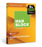 H&R Block Tax Software Basic 2018 with 5% Refund Bonus Offer [Amazon Exclusive] [PC/Mac Disc]