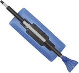 SJBLZD-LED 4-In-1 Telescoping Snow Broom + Ice Scraper | Headlights (Blue)
