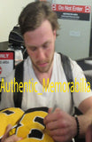 David Pasternak Autographed Boston Bruins Logo Stick Blade W/PROOF, Picture of David Signing For Us,Boston Bruins, Team Czech Republic, 2019 All Star