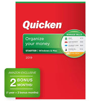 Quicken Starter 2019 Personal Finance Software [PC/Mac Disc] 1-Year Subscription + 2 Bonus Months [Amazon Exclusive]