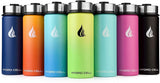Stainless Steel Water Bottle w/Straw & Wide Mouth Lids ,Army 18 oz