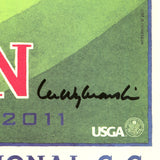 Signed 2011 U.S. Open Congressional Mini-Poster by Lee Wybranski