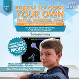 Simply Coding for Kids - Learn to Code - Program Computer Games, Websites, Apps, Minecraft Mods (Ages 12+) - Programming Animation Design Software
